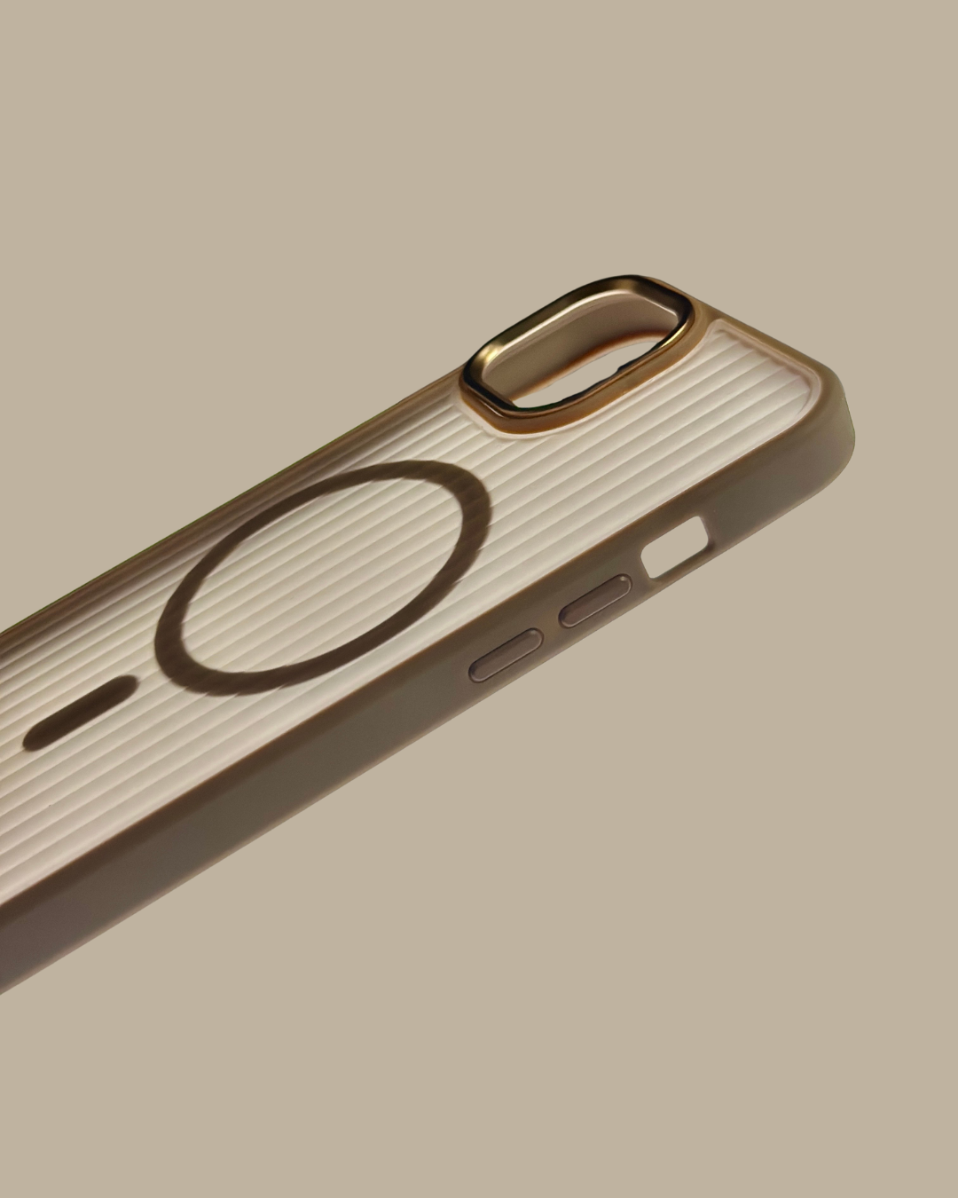 Frosted Semi Translucent Lining Design- MagSafe Compatible for iPhones