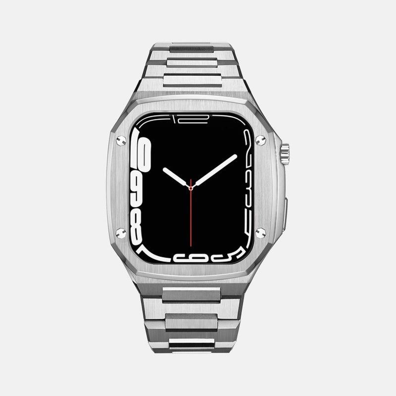 44MM Dual Tone Silver Luxury Edition iWatch Case: Stainless Steel Strap