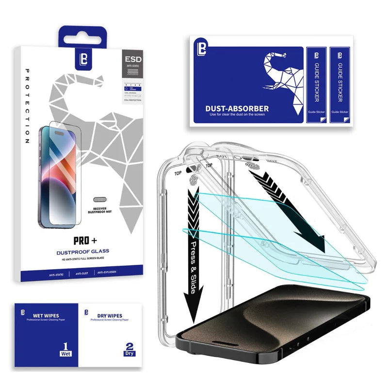 iPhone 16 and 15 Series: 5D Screen Protector, Anti Scratch, with Easy to Apply Dust Free Box