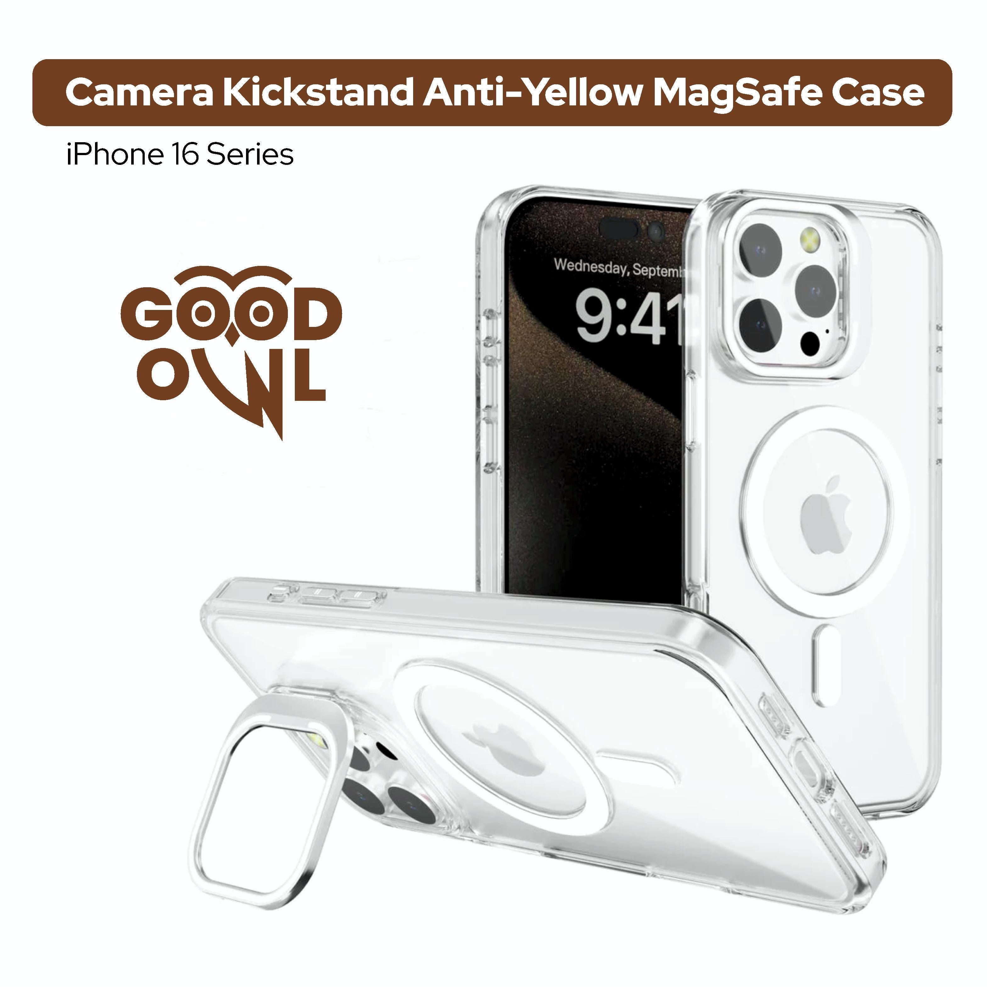 iPhone 16 Series: Camera Kickstand Anti-Yellow MagSafe Case