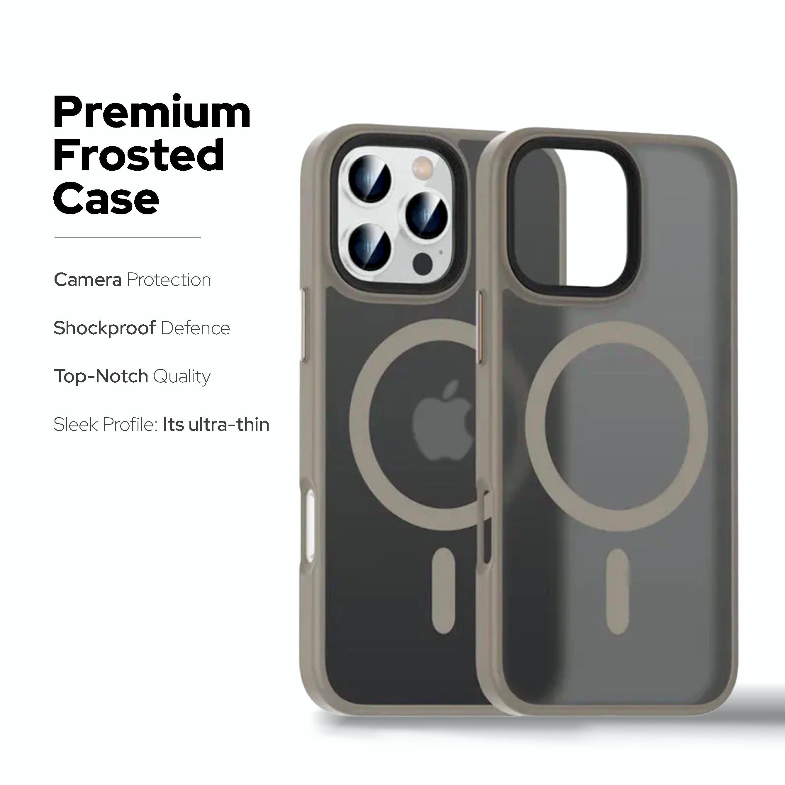 iPhone 16 Series : Premium Frosted Case with MagSafe