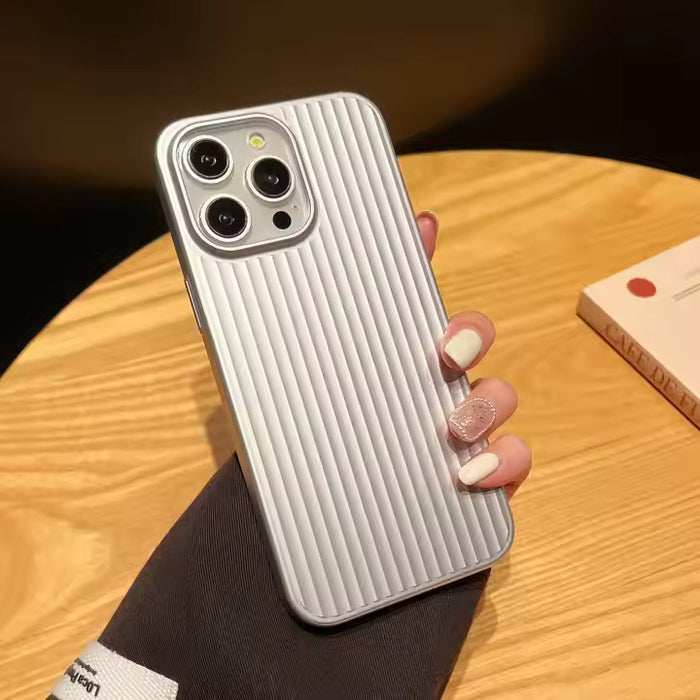 iPhone 16 Series : Corrugated Pattern Stripes Hard Case