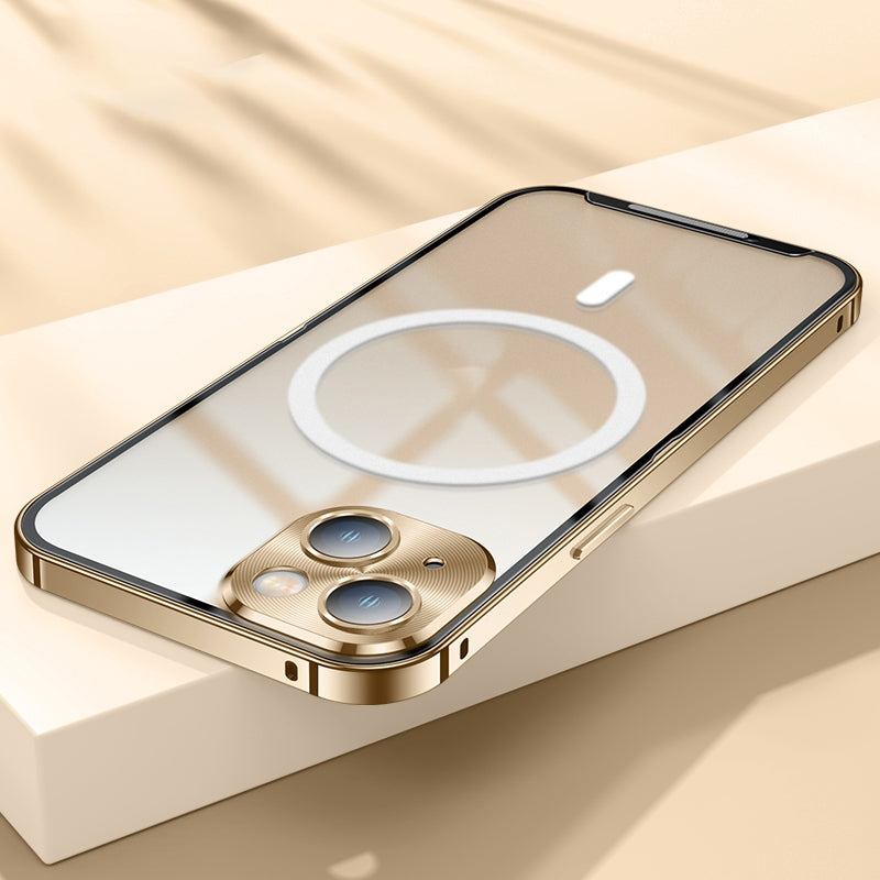 iPhone 14 Series : Metal Upgraded Lock MagSafe Cover with Camera Lens Protector