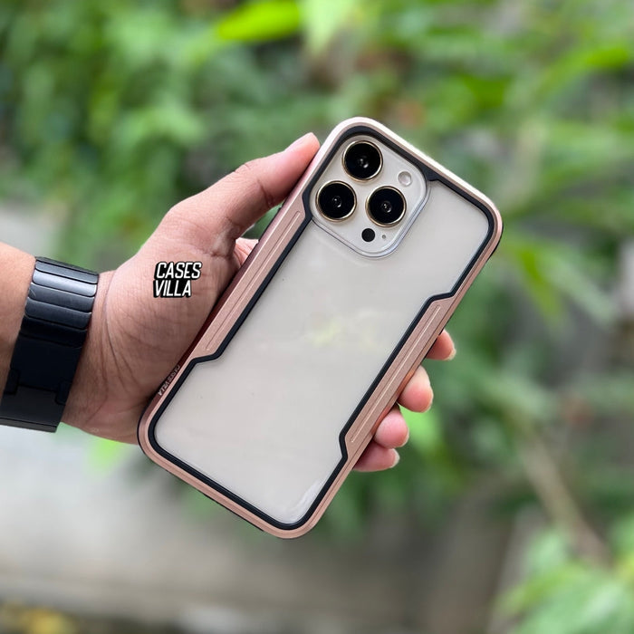 iPhone 14 Series - Gold Defence Shield Metal Cover | Military Grade Protection