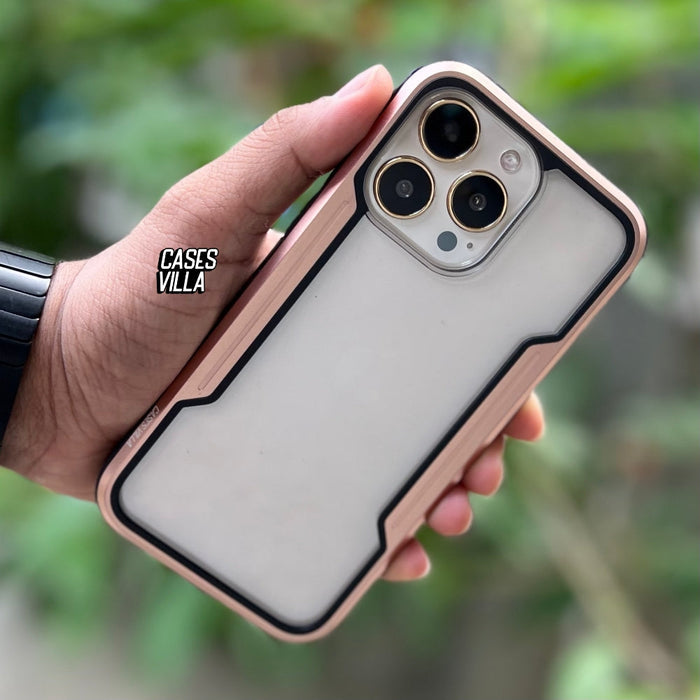 iPhone 14 Series - Gold Defence Shield Metal Cover | Military Grade Protection