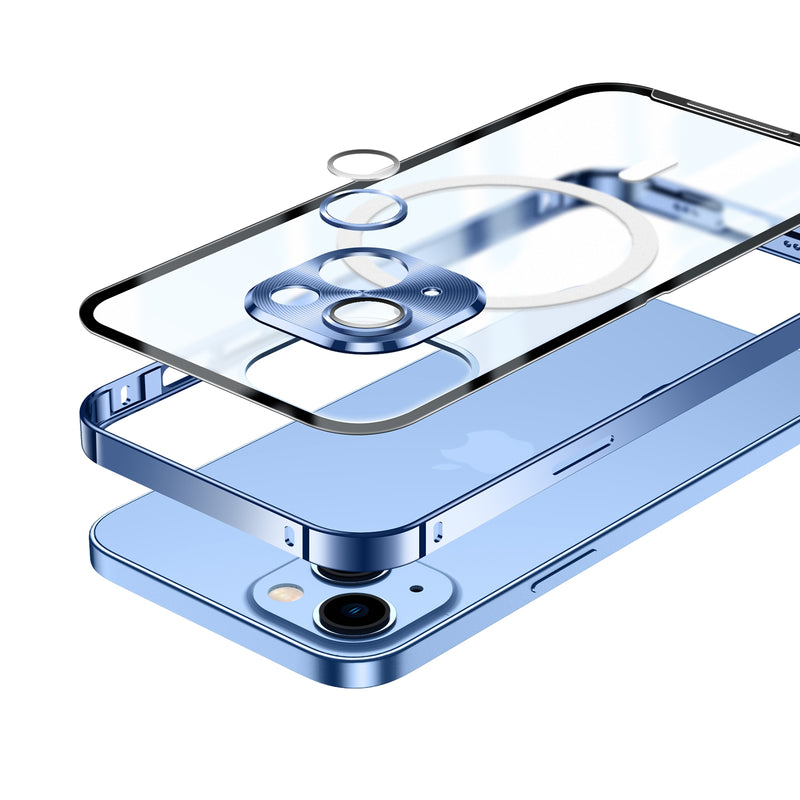 iPhone 14 Series : Metal Upgraded Lock MagSafe Cover with Camera Lens Protector
