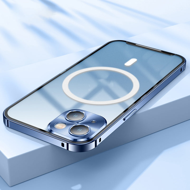 iPhone 14 Series : Metal Upgraded Lock MagSafe Cover with Camera Lens Protector