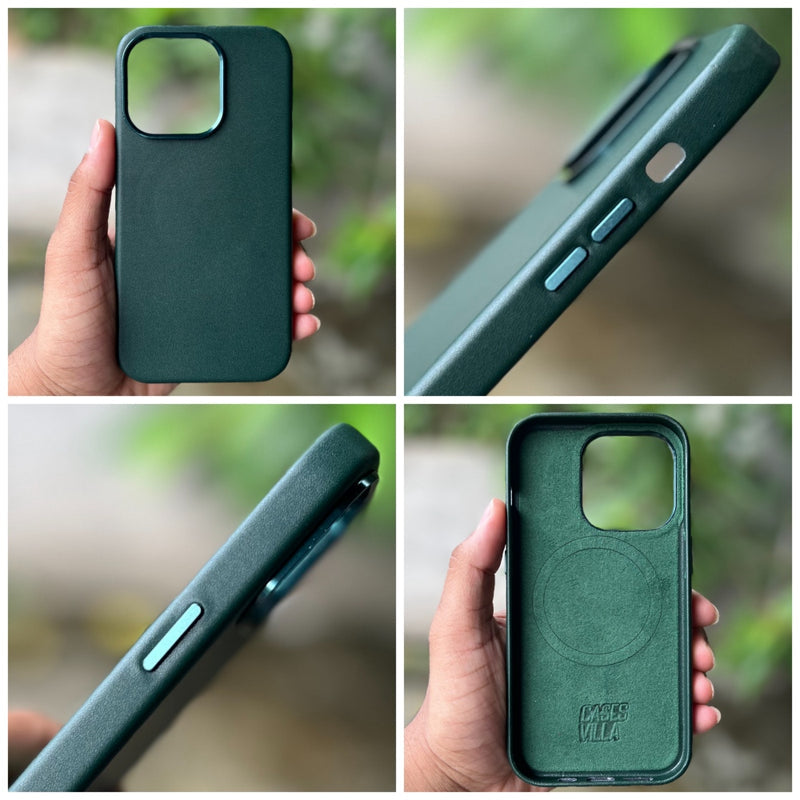 iPhone 14 Series Cover- Genuine Leather Case with Mag-Safe