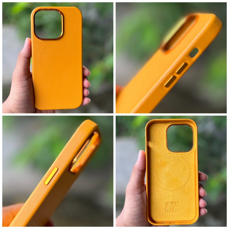 iPhone 14 Series Cover- Genuine Leather Case with Mag-Safe