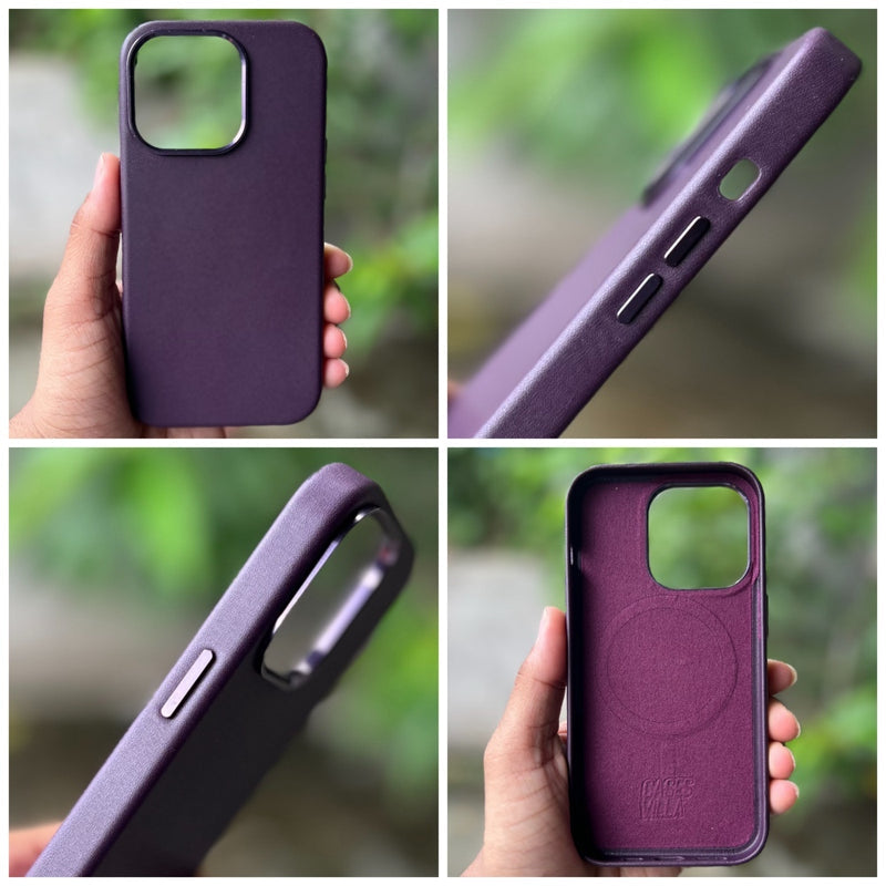 iPhone 14 Series Cover- Genuine Leather Case with Mag-Safe