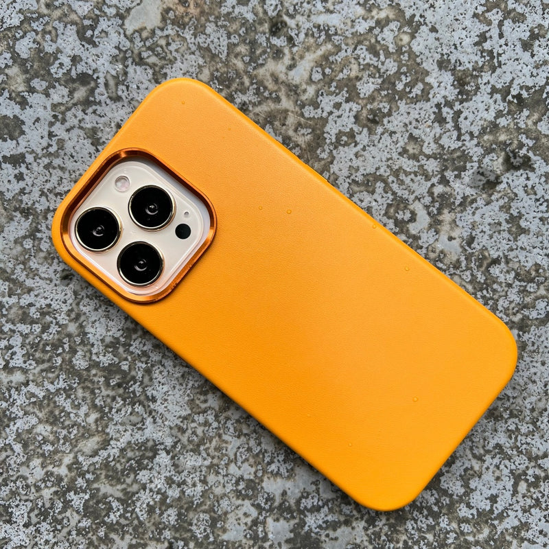 iPhone 14 Series Cover- Genuine Leather Case with Mag-Safe