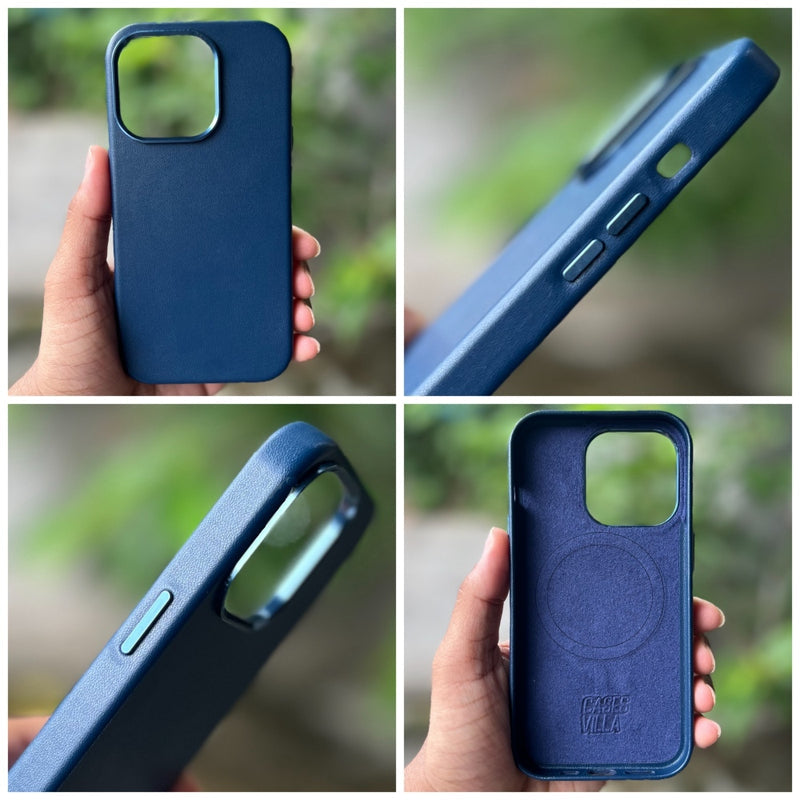 iPhone 14 Series Cover- Genuine Leather Case with Mag-Safe