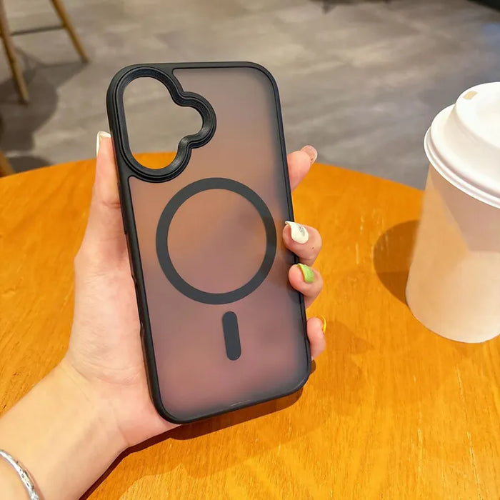 iPhone 16 Series : Premium Frosted Case with MagSafe