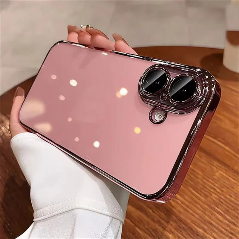 iPhone 16 Series: Luxury Electroplating Case with Camera Protection