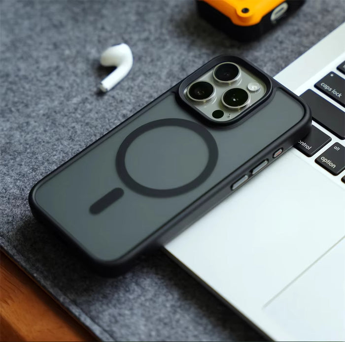 iPhone 16 Series : Premium Frosted Case with MagSafe