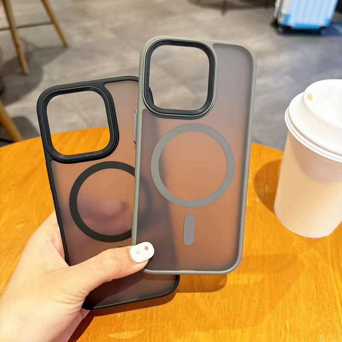 iPhone 16 Series : Premium Frosted Case with MagSafe