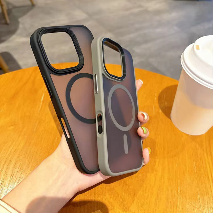 iPhone 16 Series : Premium Frosted Case with MagSafe