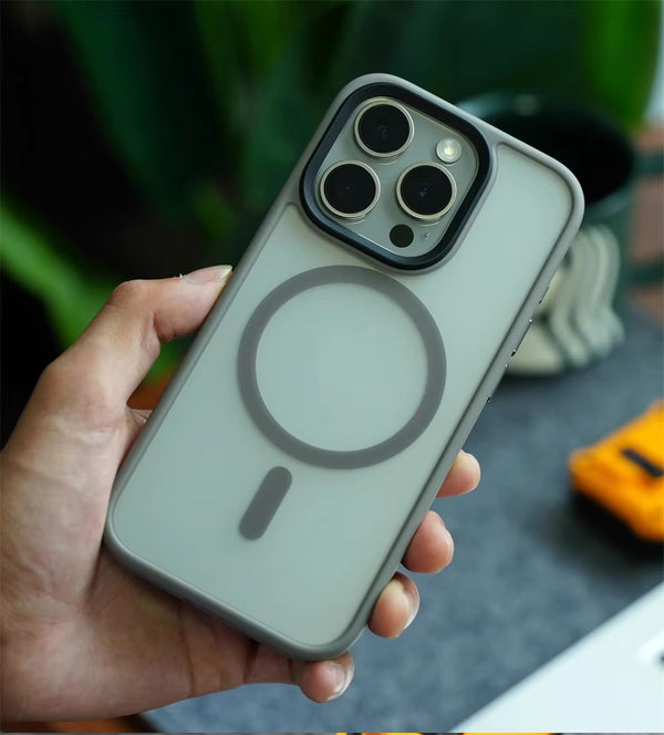 iPhone 16 Series : Premium Frosted Case with MagSafe