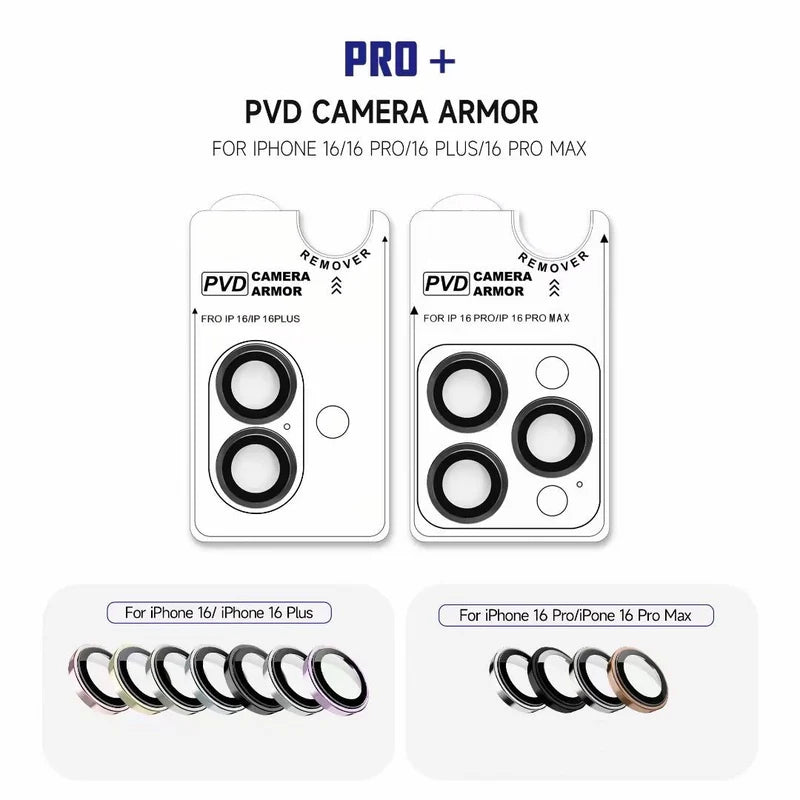 iPhone 16 Pro Series : Stainless Steel | Sapphire Glass Camera Rings | PVD