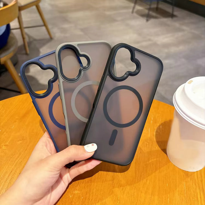iPhone 16 Series : Premium Frosted Case with MagSafe