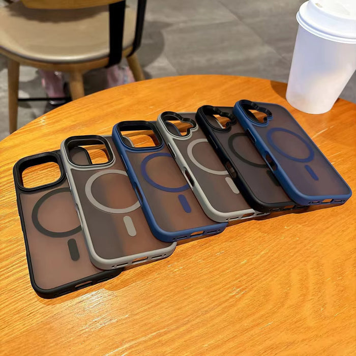 iPhone 16 Series : Premium Frosted Case with MagSafe