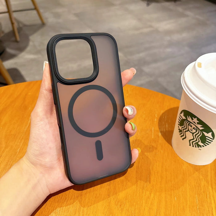 iPhone 16 Series : Premium Frosted Case with MagSafe