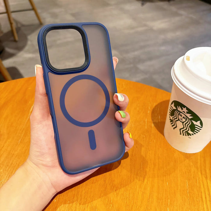 iPhone 16 Series : Premium Frosted Case with MagSafe