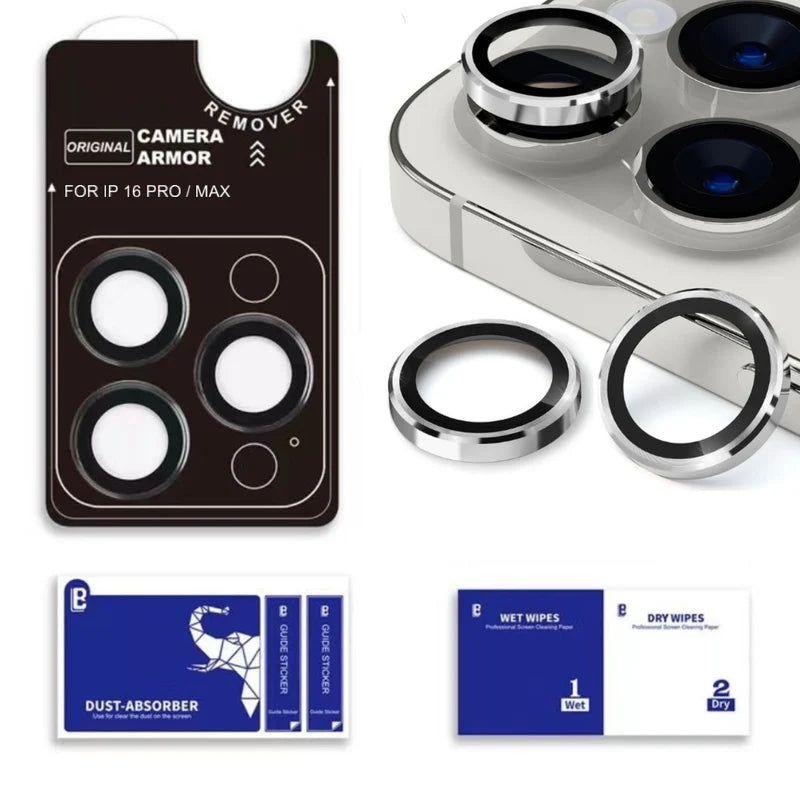 iPhone 16 Pro Series : Stainless Steel | Sapphire Glass Camera Rings | PVD