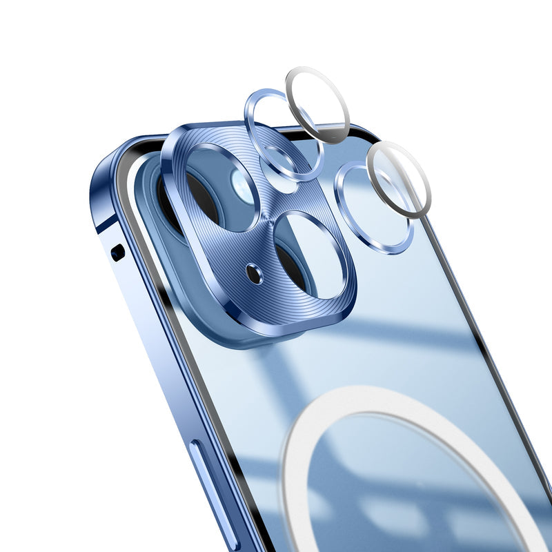 iPhone 14 Series : Metal Upgraded Lock MagSafe Cover with Camera Lens Protector