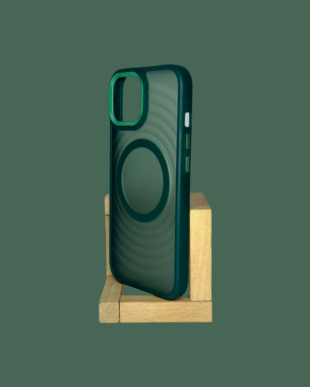 Frosted Semi Translucent Circular Design MagSafe Compatible