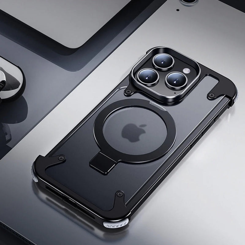 iPhone 15 series - Frameless Armoured Case with Kickstand for iPhone