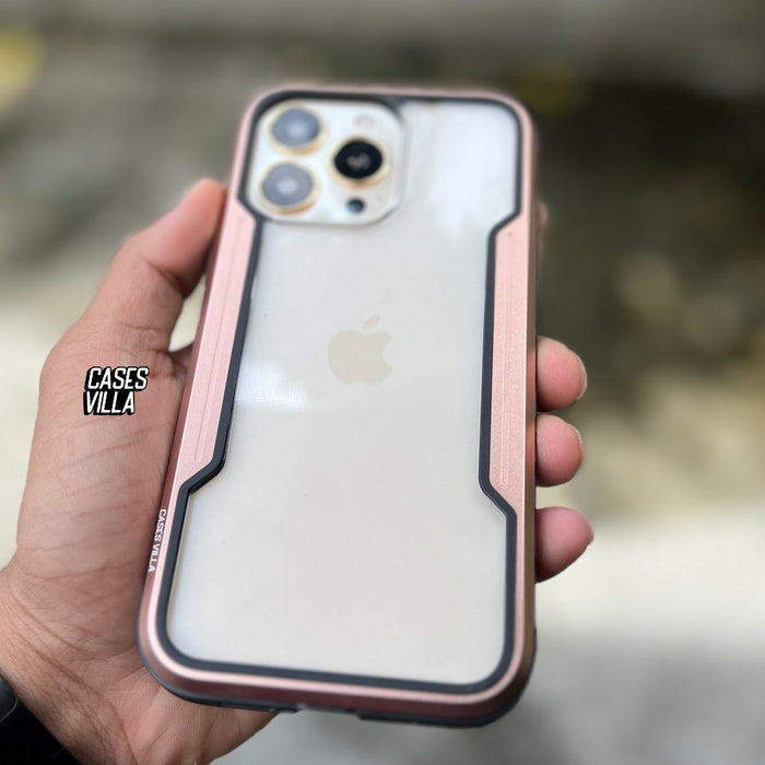 iPhone 14 Series - Gold Defence Shield Metal Cover | Military Grade Protection