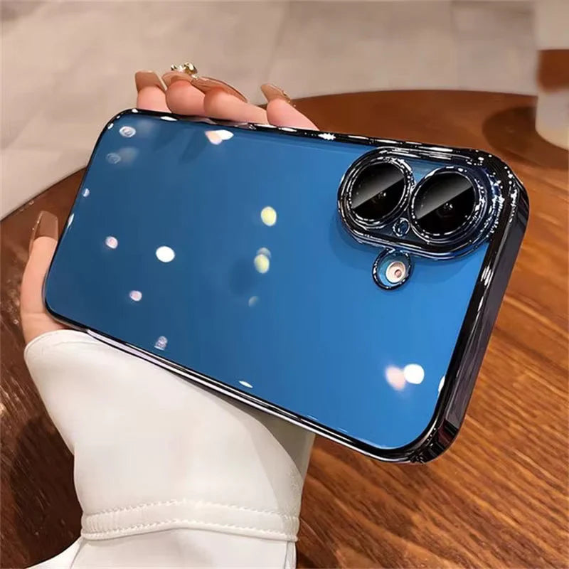 iPhone 16 Series: Luxury Electroplating Case with Camera Protection