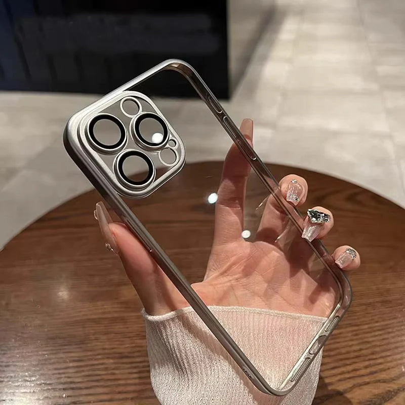 iPhone 16 Series: Luxury Electroplating Case with Camera Protection