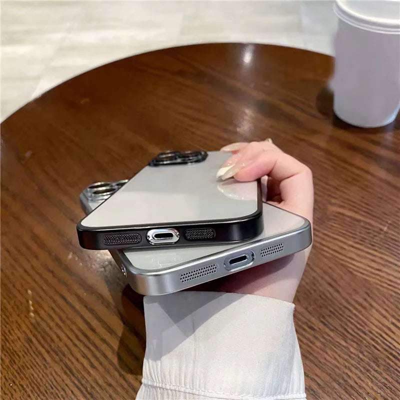 iPhone 16 Series: Luxury Electroplating Case with Camera Protection
