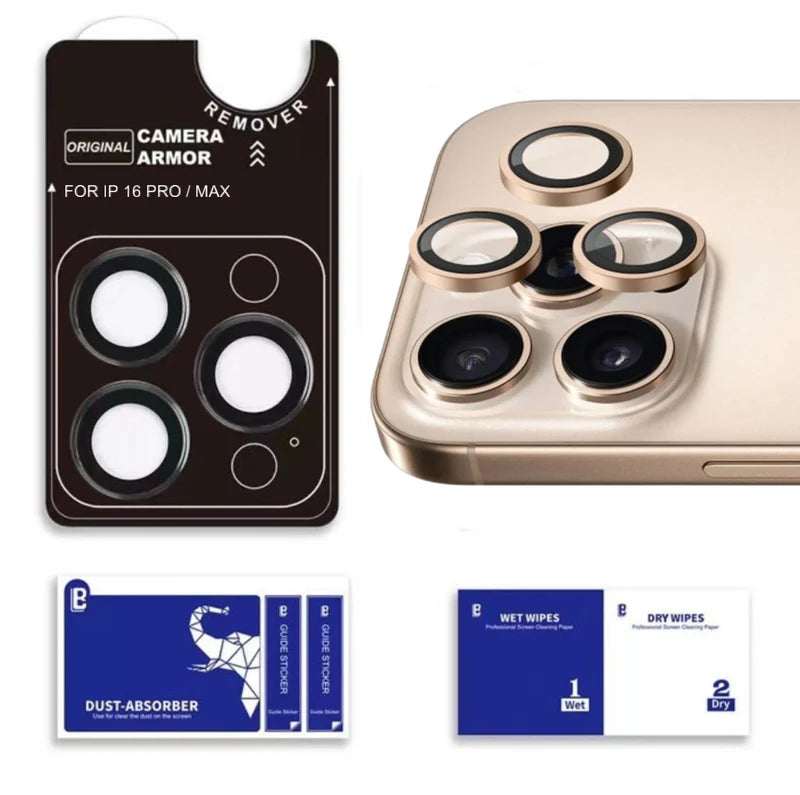 iPhone 16 Pro Series : Stainless Steel | Sapphire Glass Camera Rings | PVD