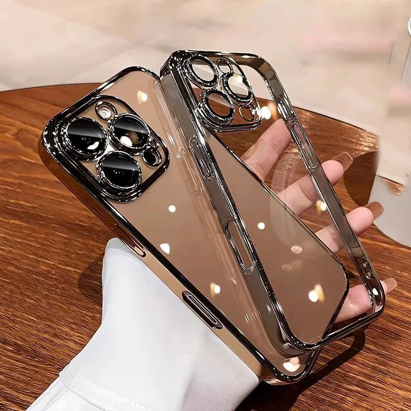 iPhone 16 Series: Luxury Electroplating Case with Camera Protection