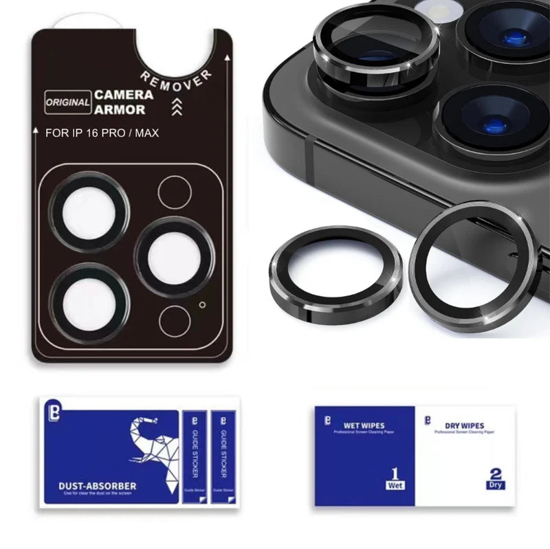 iPhone 16 Pro Series : Stainless Steel | Sapphire Glass Camera Rings | PVD