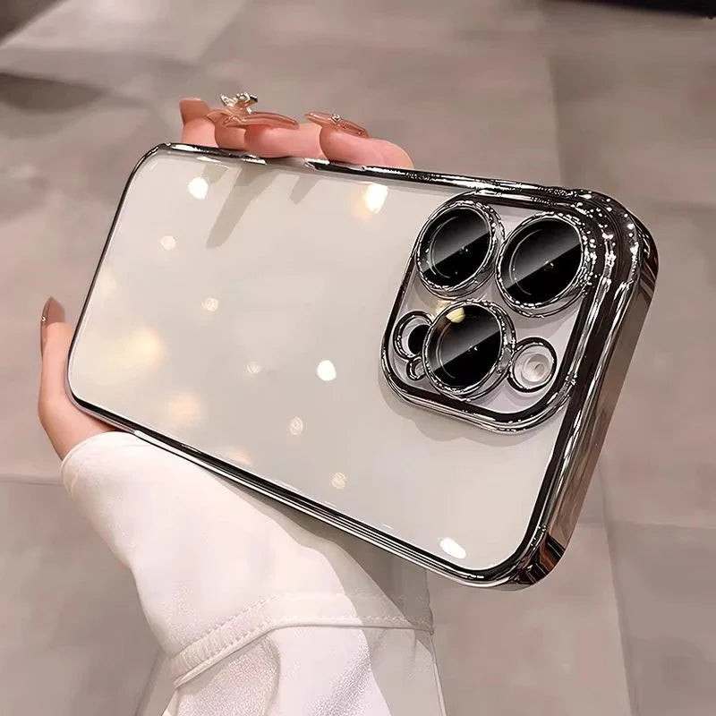 iPhone 16 Series: Luxury Electroplating Case with Camera Protection